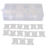 2 Pieces 18 Grids Embroidery Floss Organizer Box + 240 Plastic Floss Bobbins