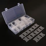 2 Pieces 18 Grids Embroidery Floss Organizer Box + 240 Plastic Floss Bobbins