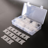 2 Pieces 18 Grids Embroidery Floss Organizer Box + 240 Plastic Floss Bobbins