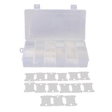 2 Pieces 18 Grids Embroidery Floss Organizer Box + 240 Plastic Floss Bobbins