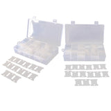 2 Pieces 18 Grids Embroidery Floss Organizer Box + 240 Plastic Floss Bobbins