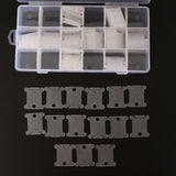 2 Pieces 18 Grids Embroidery Floss Organizer Box + 240 Plastic Floss Bobbins