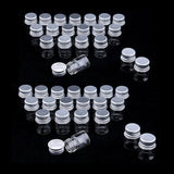 40X Empty Refillable Cosmetic Container Bottle Round Glass Jar Cannings 5ml