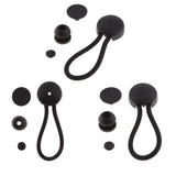 3pcs Ball Bungee Bungie Cord Heavy Duty Boat Canopy Tarp Tie Downs Kit Black