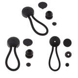3pcs Ball Bungee Bungie Cord Heavy Duty Boat Canopy Tarp Tie Downs Kit Black