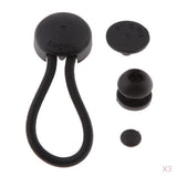3pcs Ball Bungee Bungie Cord Heavy Duty Boat Canopy Tarp Tie Downs Kit Black