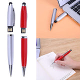 2 Pcs 3in1 USB 2.0 Flash U Disk Screen Stylus Pen Writing Ballpoint Pen 32GB