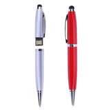 2 Pcs 3in1 USB 2.0 Flash U Disk Screen Stylus Pen Writing Ballpoint Pen 32GB