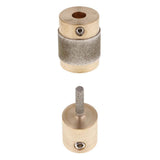 2 Pack Golden Stained Glass Grinder Head Bit Diamond Grinding Wheel for Tile
