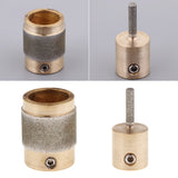 2 Pack Golden Stained Glass Grinder Head Bit Diamond Grinding Wheel for Tile