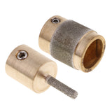 2 Pack Golden Stained Glass Grinder Head Bit Diamond Grinding Wheel for Tile