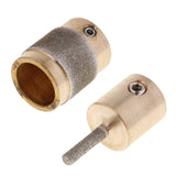 2 Pack Golden Stained Glass Grinder Head Bit Diamond Grinding Wheel for Tile