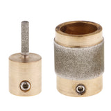 2 Pack Golden Stained Glass Grinder Head Bit Diamond Grinding Wheel for Tile