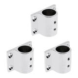 3pcs Marine Boat Hand Rail Fitting Rectangle Stanchion Base for 1inch Tube