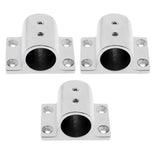 3pcs Marine Boat Hand Rail Fitting Rectangle Stanchion Base for 1inch Tube