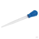 2pcs Aquarium Pipette Dropper Fish Tank Clean Coral Target Feeder 30ml  Blue