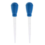 2pcs Aquarium Pipette Dropper Fish Tank Clean Coral Target Feeder 30ml  Blue