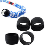 2 Pair Road Bike Drop Bar Fixed Gear Bicycle Handlebar Tape Bundle Ring 01