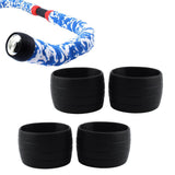 2 Pair Road Bike Drop Bar Fixed Gear Bicycle Handlebar Tape Bundle Ring 01