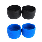 2 Pair Road Bike Drop Bar Fixed Gear Bicycle Handlebar Tape Bundle Ring 03