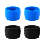 2 Pair Road Bike Drop Bar Fixed Gear Bicycle Handlebar Tape Bundle Ring 03