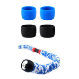 2 Pair Road Bike Drop Bar Fixed Gear Bicycle Handlebar Tape Bundle Ring 03