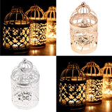 Maxbell 2pcs Electroplated Metal Birdcage Shape Tea Light Candle Holder