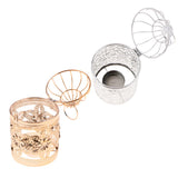 Maxbell 2pcs Electroplated Metal Birdcage Shape Tea Light Candle Holder