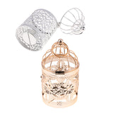 Maxbell 2pcs Electroplated Metal Birdcage Shape Tea Light Candle Holder