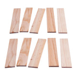 10pcs Wooden Strips Wood Sticks Pine Wood Long Sticks for Crafts 250x50x8mm