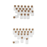 40Pcs 5+10ml Mini Cork Stoppers DIY Decoration Glass Bottle Wishing Vials
