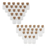 40Pcs 5+10ml Mini Cork Stoppers DIY Decoration Glass Bottle Wishing Vials