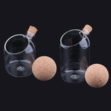 2pcs/Set Glass Food Storage Jar Kitchen Canister for Candy Coffee Tea
