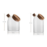 2pcs/Set Glass Food Storage Jar Kitchen Canister for Candy Coffee Tea