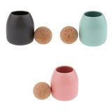 3Pcs Food Storage Jar Kitchen Canister Pot with Ball Cork Stopper 500ml