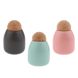 3Pcs Food Storage Jar Kitchen Canister Pot with Ball Cork Stopper 500ml