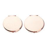 2pcs Dual Side Makeup Mirror Dormitory Bathroom Round Folding Mirrors Golden