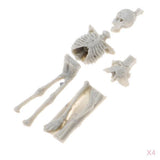 Unassembly Unpainted Kit 1/35 Resin Skull Skeleton Models for Diorama Scene