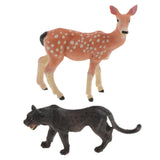 Realistic Sika Deer Doe Wolf Animal Figurine Model Action Figure Kids Toy