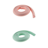 2m L Shape Rubber Strap Edge Guard Baby Safety Corner Protection Pink Green