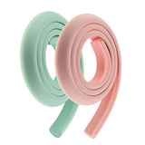 2m L Shape Rubber Strap Edge Guard Baby Safety Corner Protection Pink Green