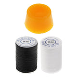 2 Roll Waxed Polyester Braided Thread with Beeswax for Leather Craft Sewing