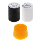 2 Roll Waxed Polyester Braided Thread with Beeswax for Leather Craft Sewing