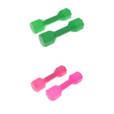 2 Pair Plastic Lightweight Dumbbell Fitness Exercise Kids Toy Green + Pink