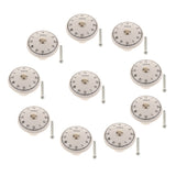 10Pcs Round Black and White Ceramic Cabinet Knobs for Home Feruniture