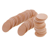 70 Pieces Blank Round Unfinished Wood Embellishments for Art DIY Crafts 36mm