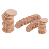70 Pieces Blank Round Unfinished Wood Embellishments for Art DIY Crafts 36mm