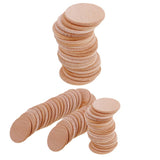 70 Pieces Blank Round Unfinished Wood Embellishments for Art DIY Crafts 36mm