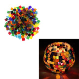 260g Assorted Square Round Vitreous Glass Mosaic Tiles for DIY Arts Crafts