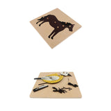 2 Piece Children Wooden Montessori Animal Peg Jigsaw Puzzle Toy 02